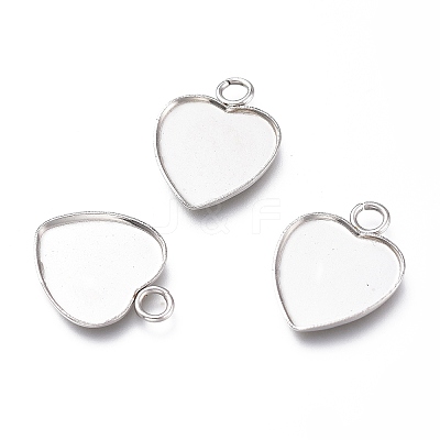 Non-Tarnish 304 Stainless Steel Pendant Cabochons Settings for Fashion Jewelry LS-X-STAS-M283-01P-A-1