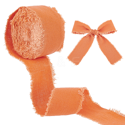 10M Polyester Frayed Ribbon OCOR-WH0094-01C-1