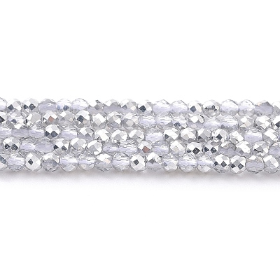 Transparent Electroplate Glass Beads Strands GLAA-H021-01A-HP06-1
