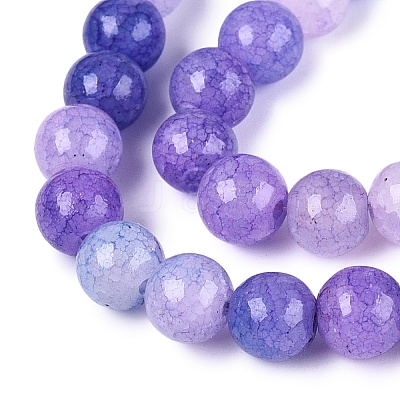 Baking Paint Crackle Glass Beads Strands GLAA-Q106-03A-05-1