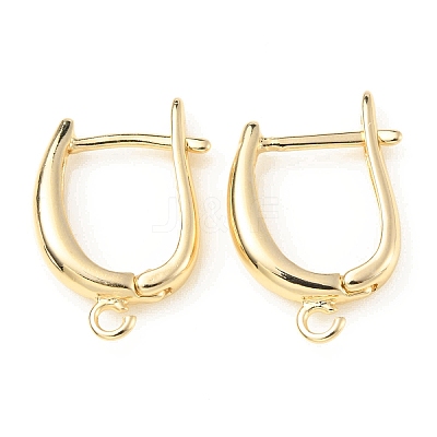 Brass Hoop Earring Findings KK-C024-15KCG-1
