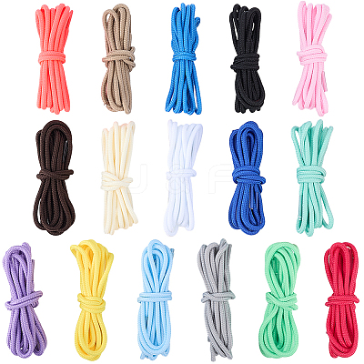 32 Strands 16 Colors Polyester Cord Shoelace AJEW-SP0004-80-1