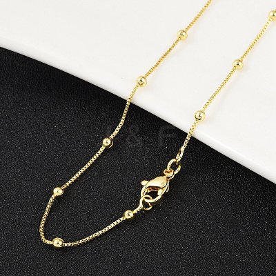 Brass Satellite Chains Necklace for Women NJEW-P265-05G-1