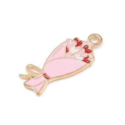 Valentine's Day Alloy Enamel Pendants ENAM-I084-01KCG-09-1