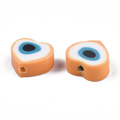 Handmade Polymer Clay Beads CLAY-T019-08H-1