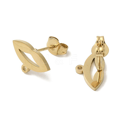 Ion Plating(IP) 304 Stainless Steel Stud Earring Findings STAS-I206-52G-1