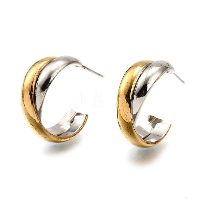 304 Stainless Steel Stud Earrings EJEW-O066-03M-1