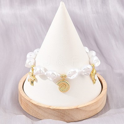 Ocean Brass Starfish Dolphin Charm Bracelets for Women KK-CBA68DA-05G-1