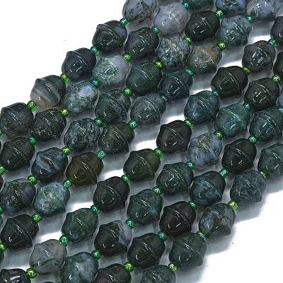 Natural Moss Agate Beads Strands G-K389-D03-01-1