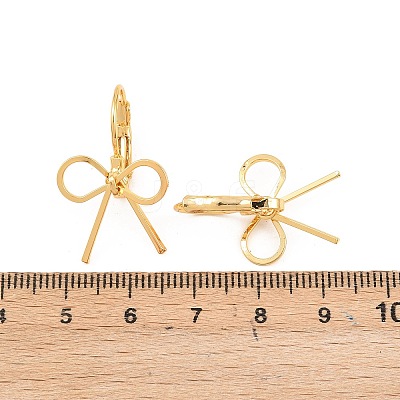 Bowknot Brass Leverback Earrings EJEW-A150-04B-G-1