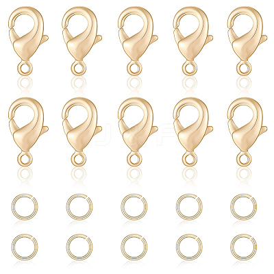 Brass Lobster Claw Clasps KK-BBC0024-54G-1
