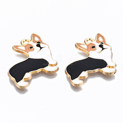 Alloy Enamel Pendants X-ENAM-S127-014A-RS-1
