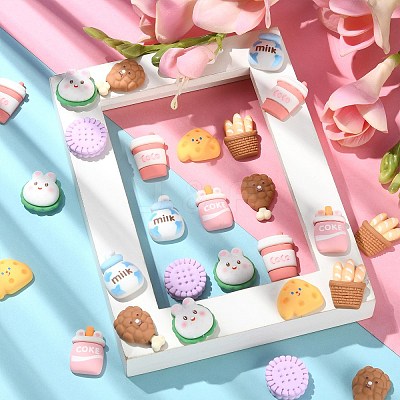 50Pcs Opaque Resin Decoden Cabochons RESI-CJ0002-78-1