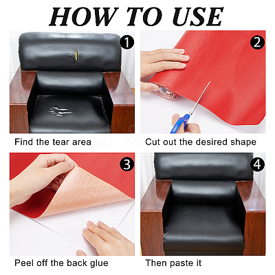 PU Leather Self-adhesive Fabric DIY-WH0001-92B-1