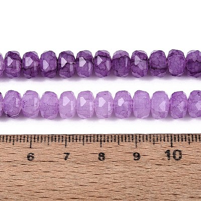 Imitation Jade Crackle Glass Beads Strands GLAA-N068-01A-A10-1