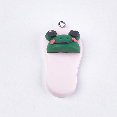 Handmade Polymer Clay Pendants CLAY-S093-04C-1