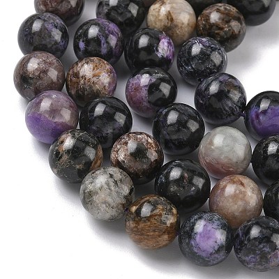Natural Charoite Beads Strands G-C270-O03-10-1