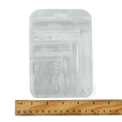 30Pcs Transparent Plastic Resealable Packaging Bags OPP-FS0001-06B-1