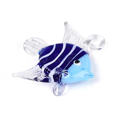 Handmade Lampwork Pendants LAMP-T025-02B-1