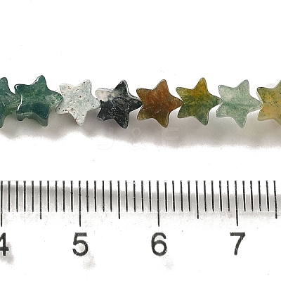 Natural Moss Agate Beads Strands G-G085-B17-02-1