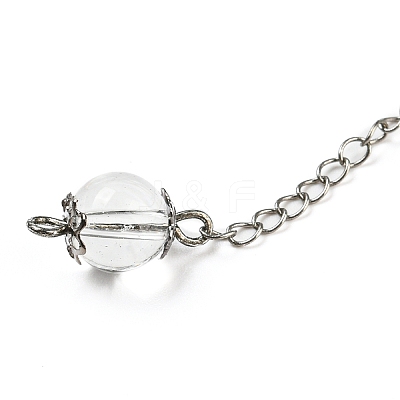 Natural Rose Quartz Dowsing Pendulum Big Pendants G-H293-01AS-09-1