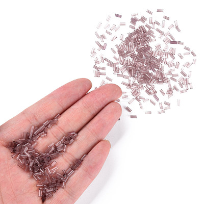 Transparent Glass Bugle Beads SEED-N005-001-C09-1