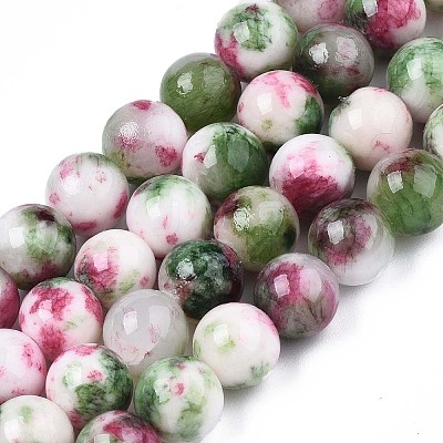Natural Dyed Persian Jade Gemstone Bead Strands X-G-R271-8mm-XP06-1