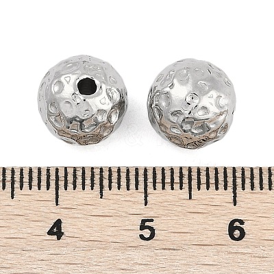 Anti-Tarnish Textured 316 Surgical Stainless Steel Beads STAS-M106-01F-P-1