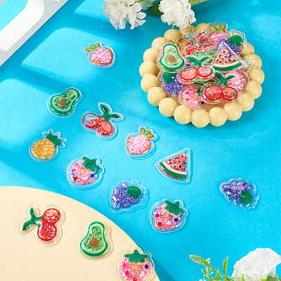 35Pcs 7 Styles PVC Plastic Cabochons KY-TA0001-43-1
