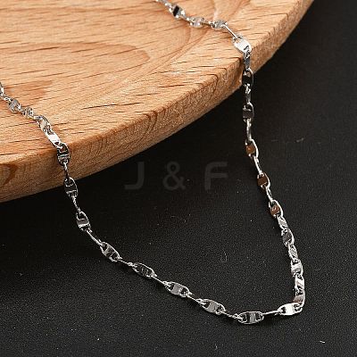 Brass Link Chain Necklaces for Women NJEW-D302-46P-1