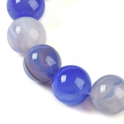 Natural Striped Agate/Banded Agate Beads Strands G-Z060-A01-C26-1