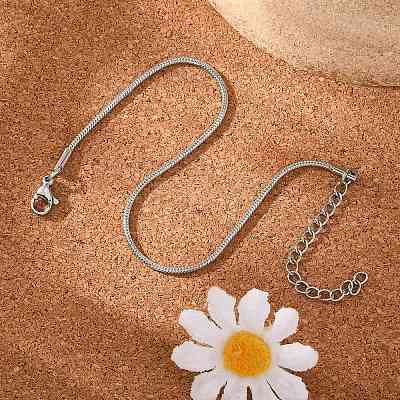 Tarnish Resistant 304 Stainless Steel Snake Chain Bracelets STAS-M175-10P-A-1