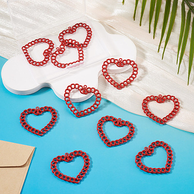 10Pcs Spray Painted Alloy Pendants FIND-TA0010-47A-1
