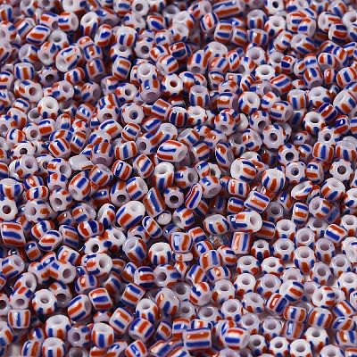 8/0 Opaque Colours Seep Glass Seed Beads SEED-F003-04B-11-1