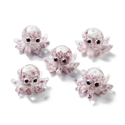 Handmade Bumpy Lampwork Beads Strands LAMP-N021-37E-01-1