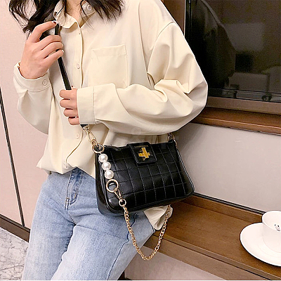 3 Sets 3 Colors Zinc Alloy Curb Chain Bag Straps FIND-GN0001-23-1