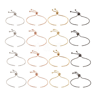 Rack Plating Eco-Friendly Brass Chain Bracelet Making KK-TA0007-84-RS-1