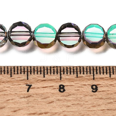 Electroplated Transparent Glass Beads Strands GL-CBA98F0-06A-01-1