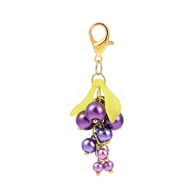Glass Pendant Decorations HJEW-CJ00030-1