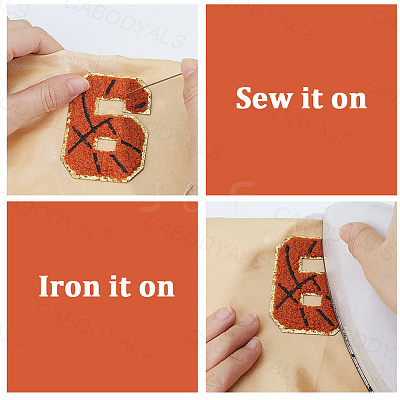 1Bag Sport Theme Number 0~9 Embroidery Cloth Iron on/Sew on Patches PATC-CY0001-65B-1