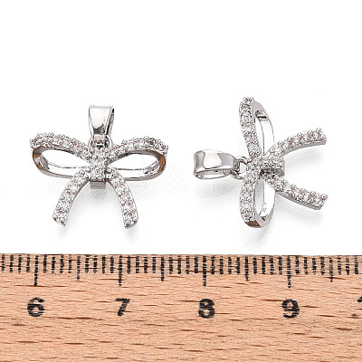 Brass Micro Pave Cubic Zirconia Pendants KK-N264-04P-1