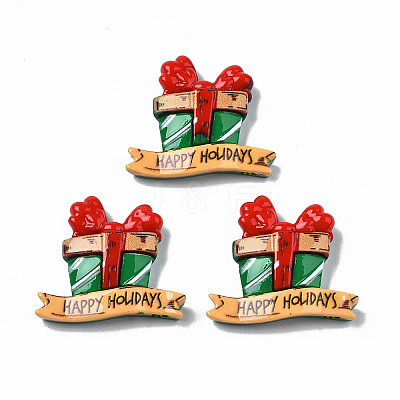 Christmas Theme Opaque Resin Cabochons LS-CRES-N021-120-1