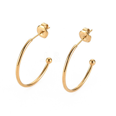 304 Stainless Steel Stud Earrings STAS-S116-272E-G-1