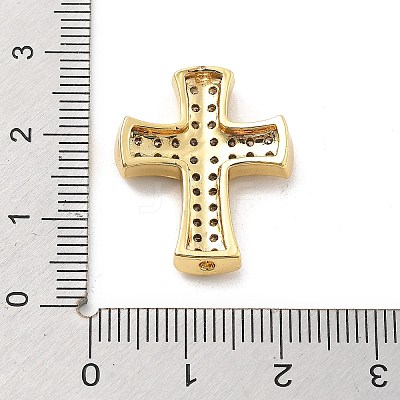 Brass Micro Pave Clear Cubic Zirconia Pendants KK-L228-44C-G-1