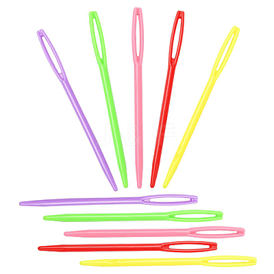 Child Plastic Knit Needles Sewing Knitting Cross Stitch TOOL-YW0001-78A-1