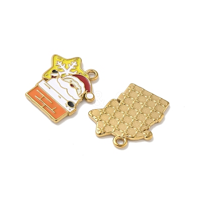 304 Stainless Steel Enamel Pendants STAS-L300-012G-04-1
