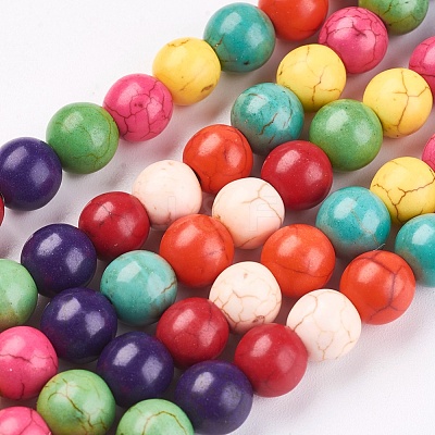 Synthetic Turquoise Beads Strands TURQ-G106-4mm-02P-1