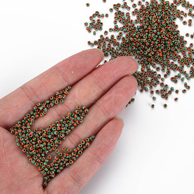 12/0 Two Tone Opaque Glass Seed Beads SEED-T006-01A-A01-1