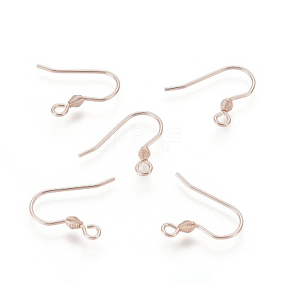 304 Stainless Steel Earring Hooks X-STAS-H436-04RG-1