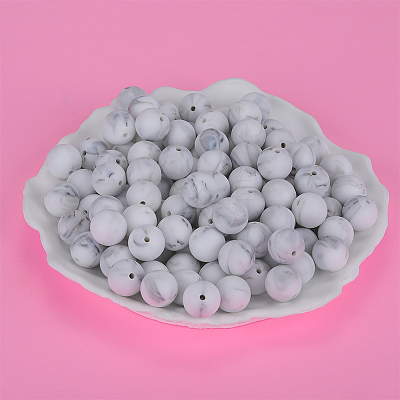 Round Silicone Focal Beads SI-JX0046A-63-1